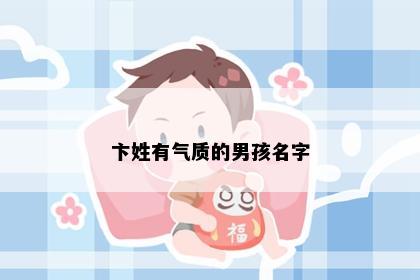 卞姓有气质的男孩名字